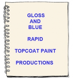 Gloss And Blue Rapid Topcoat Paint Formulation And Production