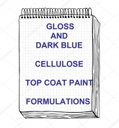 Gloss And Dark Blue Cellulosic Top Coat Paint Formulation And Production