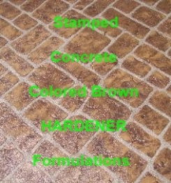 Stamped Concrete Colored Brown Hardener Formulation And Production Process