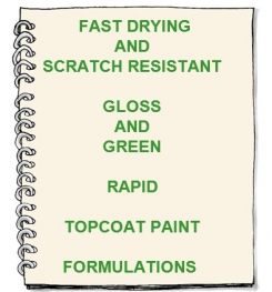 Fast Drying And Scratch Resistant Gloss And Green Rapid Topcoat Paint Formulation And Production