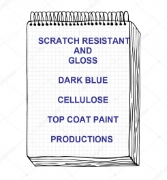 Scratch Resistant And Gloss Dark Blue Cellulosic Top Coat Paint Formulation And Production