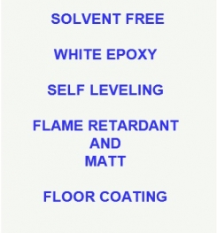 Two Component And Solvent Free White Epoxy Self Leveling Flame Retardant And Matt Floor Coating Formulation And Production