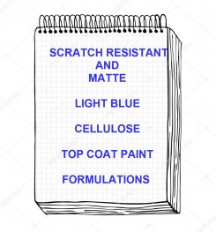 Scratch Resistant And Matte Light Blue Cellulosic Top Coat Paint Formulation And Production