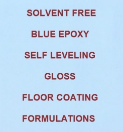 Two Component And Solvent Free Blue Epoxy Self Leveling Gloss