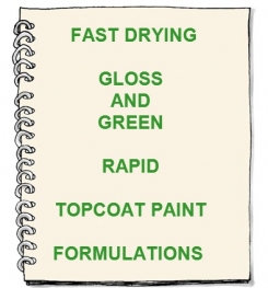 Fast Drying Gloss And Green Rapid Topcoat Paint Formulation And Production