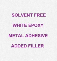 Two Component And Solvent Free White Epoxy Metal Adhesive Added Filler Formulation And Production