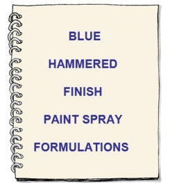 Blue Hammered Finish Paint Spray Formulation And Production