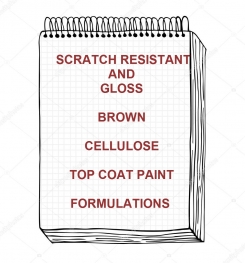 Scratch Resistant And Gloss Brown Cellulosic Top Coat Paint Formulation And Production