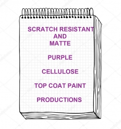 Scratch Resistant And Matte Purple Cellulosic Top Coat Paint Formulation And Production