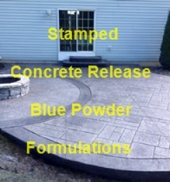 Stamped Concrete Blue Release Powder Formulation And Production Process