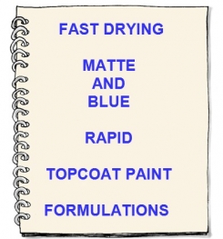 Fast Drying Matte And Blue Rapid Topcoat Paint Formulation And Production