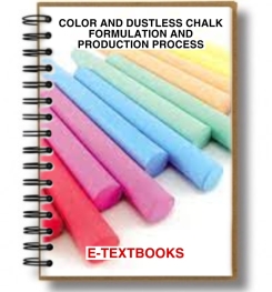 COLOR AND DUSTLESS CHALK FORMULATION AND PRODUCTION PROCESS