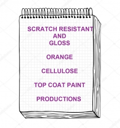 Scratch Resistant And Gloss Orange Cellulosic Top Coat Paint Formulation And Production