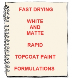 Fast Drying White And Matte Rapid Topcoat Paint Formulation And Production
