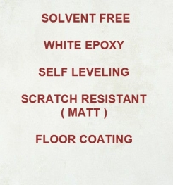 Two Component And Solvent Free White Epoxy Self Leveling Scratch Resistant And Matt  Floor Coating Formulation And Production