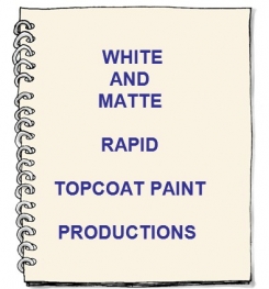 White And Matte Rapid Topcoat Paint Formulation And Production