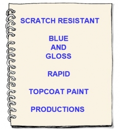 Scratch Resistant Gloss And Blue Rapid Topcoat Paint Formulation And Production