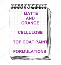 Matte And Orange Cellulosic Top Coat Paint Formulation And Production