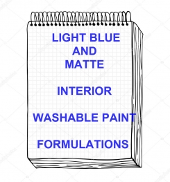 Light Blue And Matte Interior Washable Paint Formulation And Production