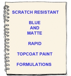 Scratch Resistant Matte And Blue Rapid Topcoat Paint Formulation And Production