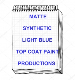 Matte Synthetic Light Blue Top Coat Paint Formulation And Production