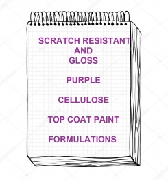 Scratch Resistant And Gloss Purple Cellulosic Top Coat Paint Formulation And Production