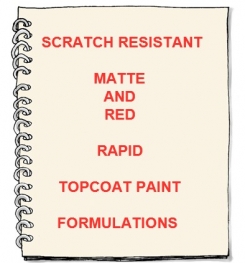 Scratch Resistant Matte And Red Rapid Topcoat Paint Formulation And Production