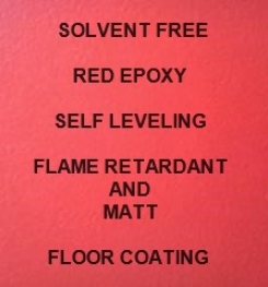 Two Component And Solvent Free Red Epoxy Self Leveling Flame Retardant And Matt Floor Coating Formulation And Production