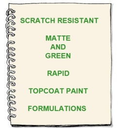 Scratch Resistant Matte And Green Rapid Topcoat Paint Formulation And Production