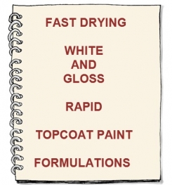 Fast Drying White And Gloss Rapid Topcoat Paint Formulation And Production