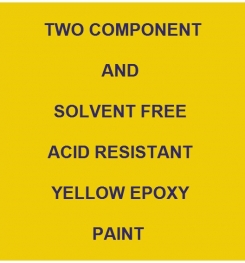 Two Component And Solvent Free Acid Resistant Yellow Epoxy Paint Formulation And Production