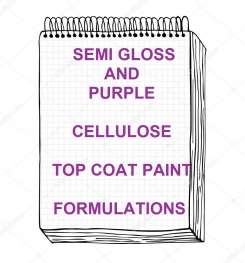 Semi Gloss And Purple Cellulosic Top Coat Paint Formulation And Production