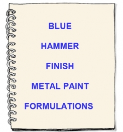 Blue Hammer Finish Metal Paint Formulation And Production