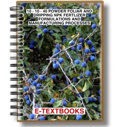 10 - 10 - 40 POWDER FOLIAR AND DRIPPING NPK FERTILIZER FORMULATIONS AND MANUFACTURING PROCESSES