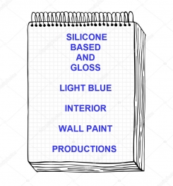 Silicone Based And Gloss Light Blue Interior Wall Paint Formulation And Production
