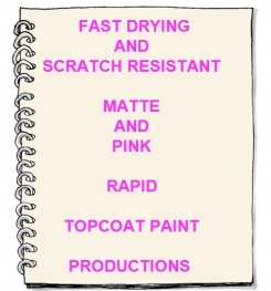 Fast Drying And Scratch Resistant Pink And Matte Rapid Topcoat Paint Formulation And Production