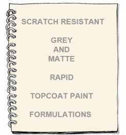 Scratch Resistant Grey And Matte Rapid Topcoat Paint Formulation And Production