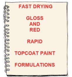 Fast Drying Gloss And Red Rapid Topcoat Paint Formulation And Production