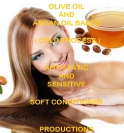 Olive Oil And Argan Oil Based ( Cold Process ) Antistatic And Sensitive Soft Conditioner Formulation And Production