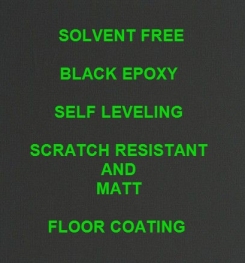 Two Component And Solvent Free Black Epoxy Self Leveling Scratch Resistant And Matt Floor Coating Formulation And Production