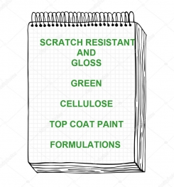 Scratch Resistant And Gloss Green Cellulosic Top Coat Paint Formulation And Production
