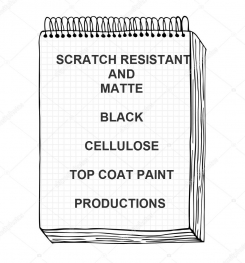 Scratch Resistant And Matte Black Cellulosic Top Coat Paint Formulation And Production