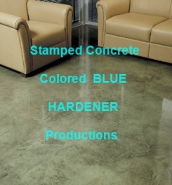 Stamped Concrete Colored Blue Hardener Formulation And Production Process