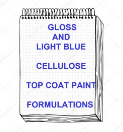 Gloss And Light Blue Cellulosic Top Coat Paint Formulation And Production