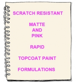 Scratch Resistant Pink And Matte Rapid Topcoat Paint Formulation And Production