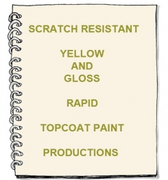 Scratch Resistant Yellow And Gloss Rapid Topcoat Paint Formulation And Production