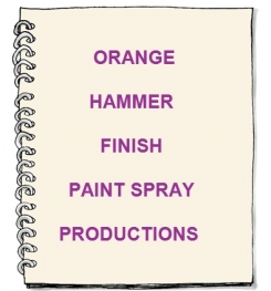 Orange Hammer Finish Paint Spray Formulation And Production