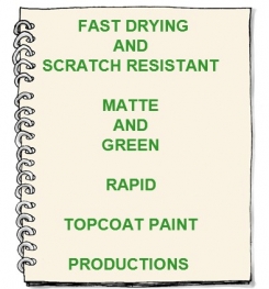 Fast Drying And Scratch Resistant Matte And Green Rapid Topcoat Paint Formulation And Production