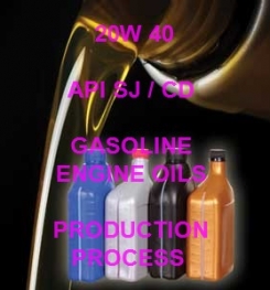 20W 40 API SJ / CD HIGH PERFORMANCE GASOLINE ENGINE OIL FORMULATION AND MANUFACTURING PROCESS