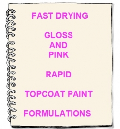 Fast Drying Pink And Gloss Rapid Topcoat Paint Formulation And Production